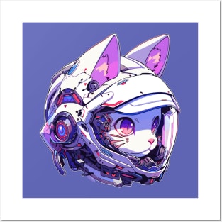 Anime Space Cat Posters and Art